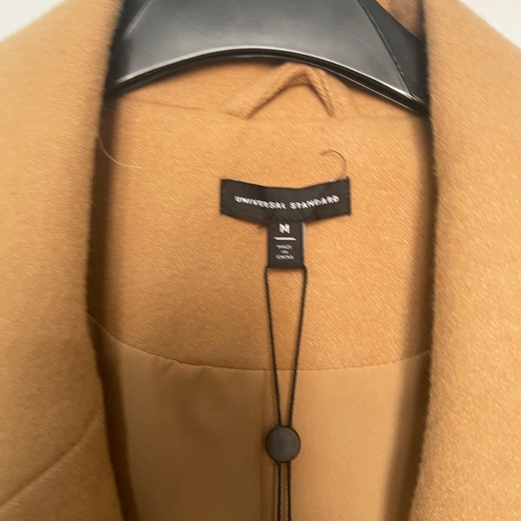 Universal Standard New Tailored Coat Ice Coffee Wool Blend Classic M - Picture 4 of 4